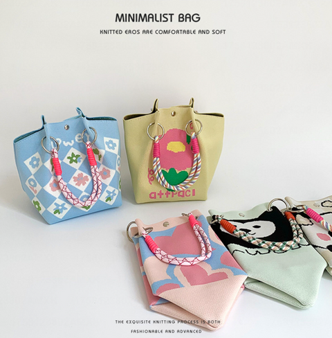 Minimalist Ring Knit Handbags