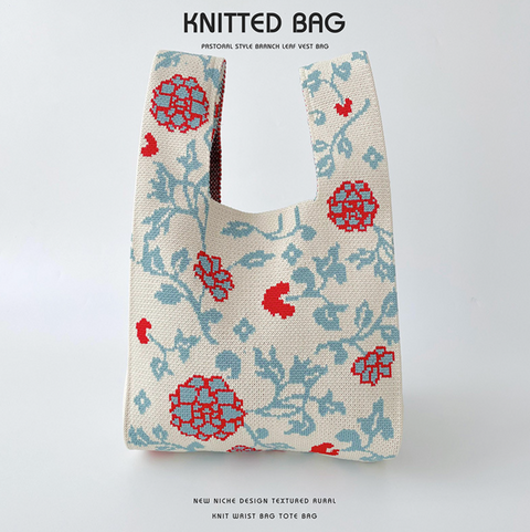 Floral Knitted Bag