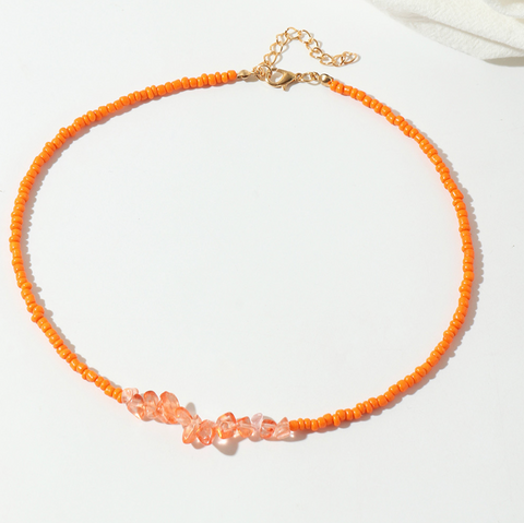 Fairy Crystal Rice Bead Necklace