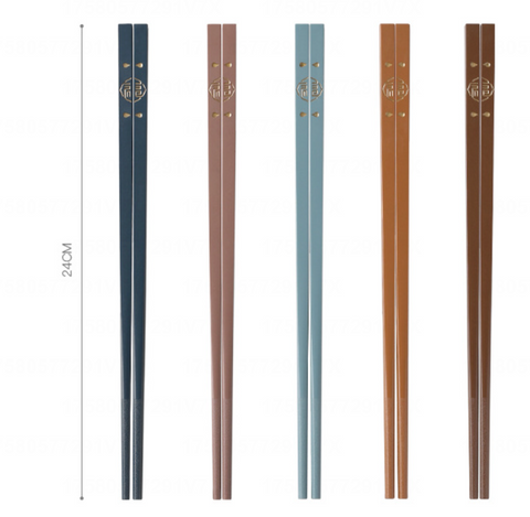 Lucky Fortune Alloy Chopstick 5 Set
