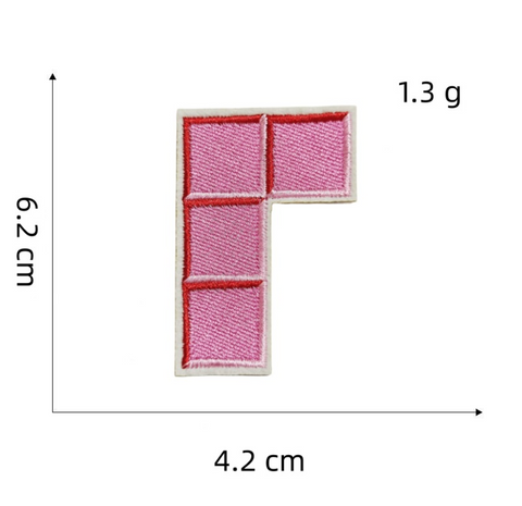 Tetris Embroidered Badge Set