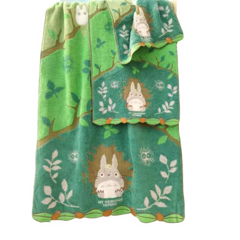 Totoro Green Tree Bath Towel