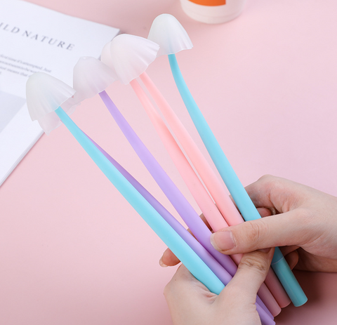 UV Activated Mushroom 0.5mm Black Gel Ink Pen