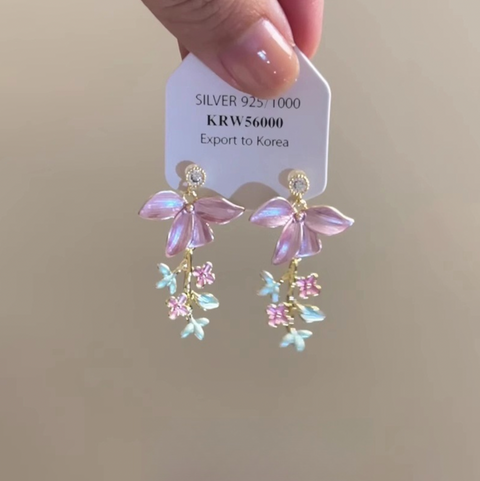 Pink Petal Earring