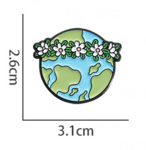Daisy Wreath Earth Pin