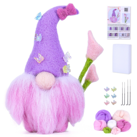 Calla Lily Purple Gnome Felt Kit