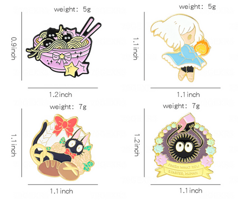 Soot Ramen Noodles Ghibli Pin