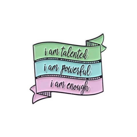 I am Talented Green Pin