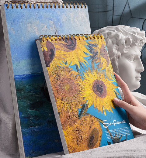 8K Sunflower Top Spiral Sketchbook