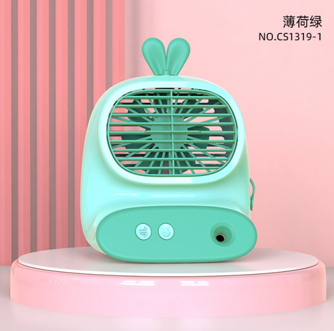 Desktop Animal Ear Fan with Spray