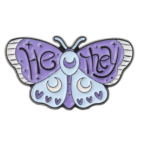 He/They Luna Moth Pin