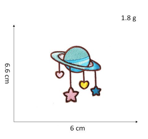 Lucky Stars Embroidery Badge