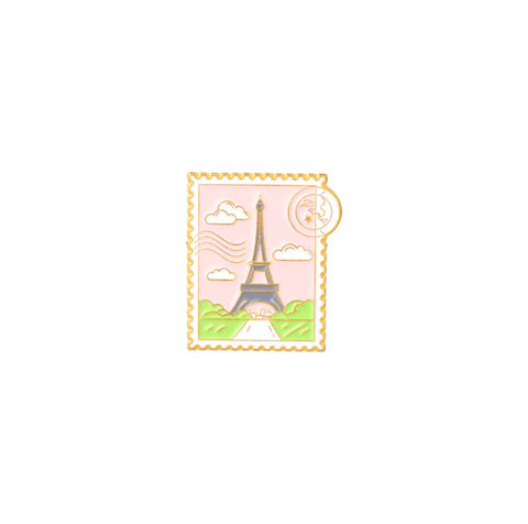 Eiffel Tower Stamp Pin