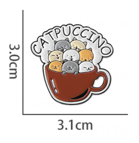 Catpuccino Pin