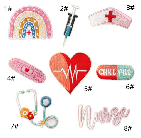 Health Heart Embroidery Badge