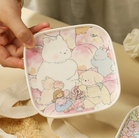Pastry Square Ceramic Plate