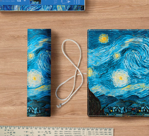 Van Gogh Starry Night Pencil Canvas Wrap