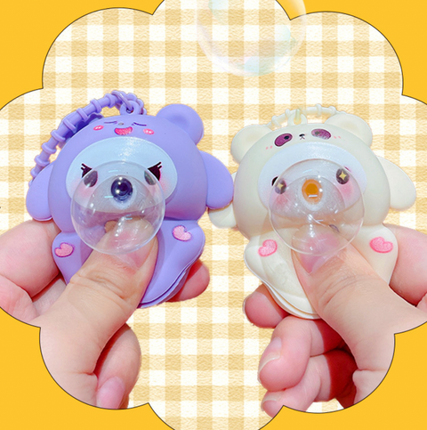 Bubble Blowing Pets Keychain