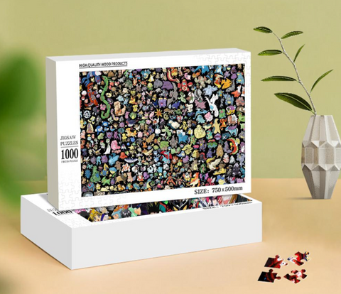 Pokemon Group Dark Jigsaw Puzzle 1000pc