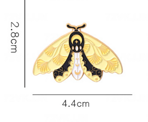 Gingko Flower Moth Pin