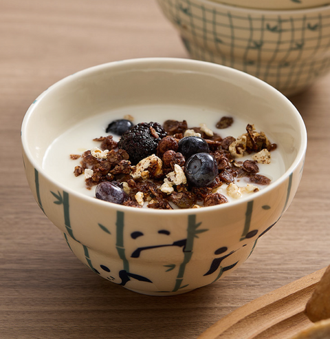 5 Set Ceramic Blue Panda Bowl