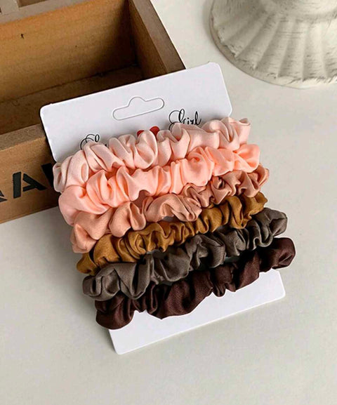 Satin 6 Set Hair Scrunchie