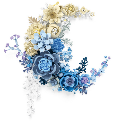 Moon Flower White Dream Castle Building Block