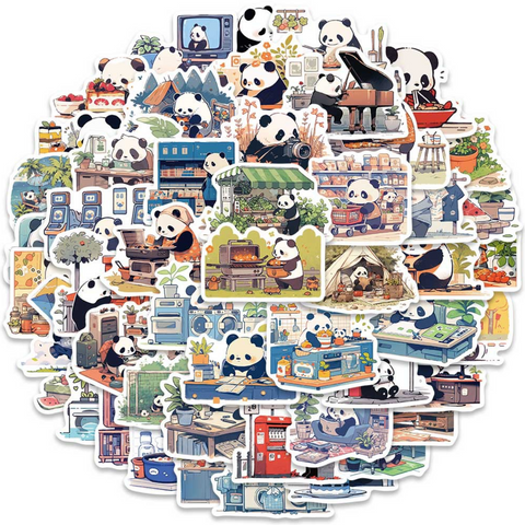 Busy Panda PVC Sticker Pack 50pc