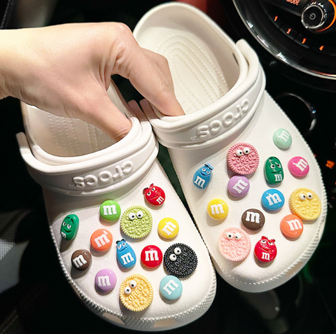 M & M Chocolate Shoe Charms