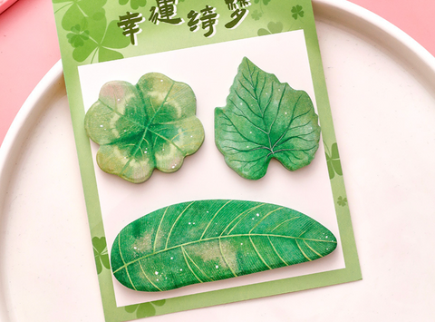 Watercolor Leaf Sticky Note Set