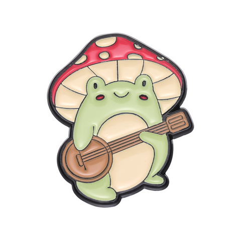 Mushroom Frog Guitar Pin