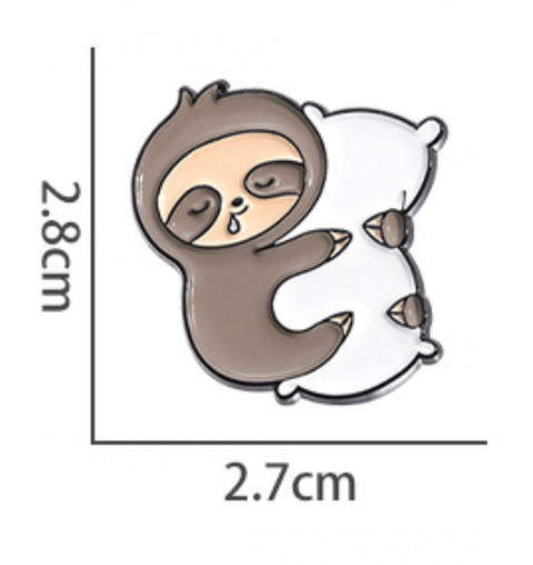 Sloth with Pillow Pin