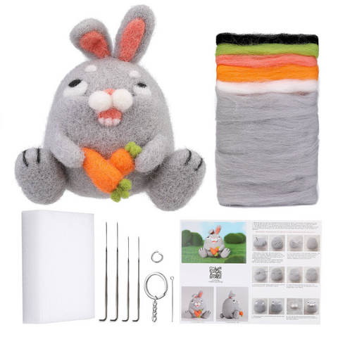 Grey Bunny DIY Felt Set