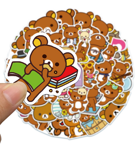 Rilakkuma Brown 50pc Vinyl Sticker Pack