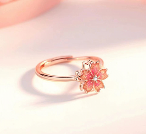 Sakura Blossom Rose Gold Ring
