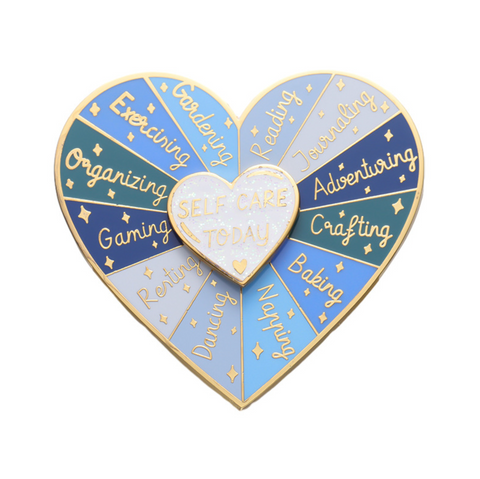 Self Care Today Blue Spin Pin
