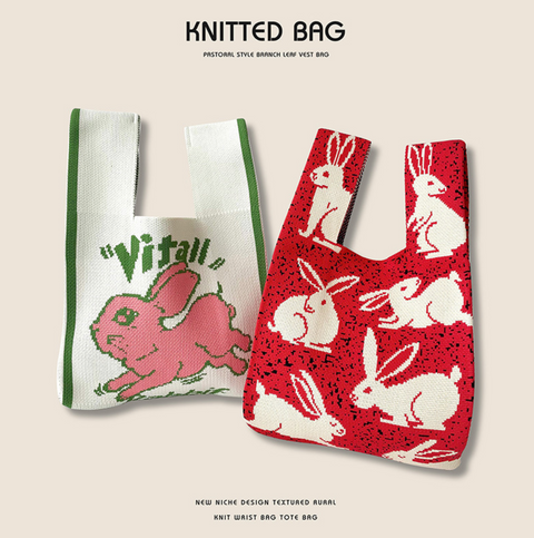 Rabbit Knitted Bag