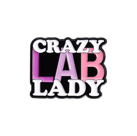 Crazy Lab Lady Pin