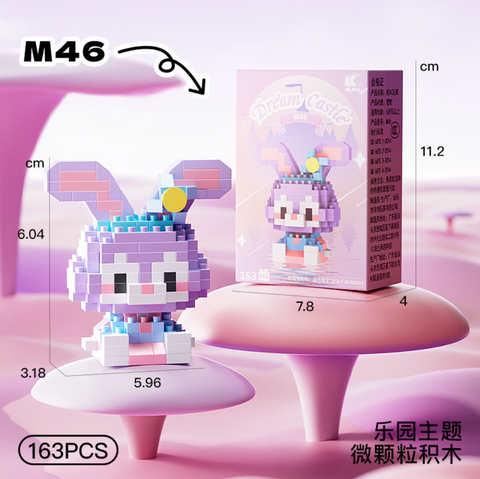 Purple Rabbit Dream Castle Building Block