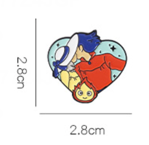 Kiss Howl's Flying Castle Ghibli Pin