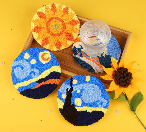 Sunflower Carpet Coaster DIY