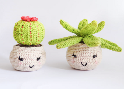 Set of 4 Large Cactus Crochet Kit
