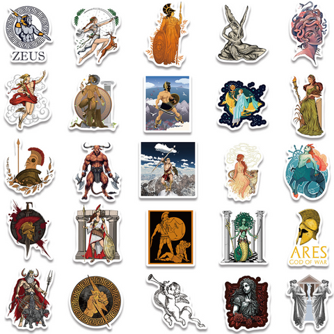 Greek Mythology PVC Sticker Pack 50pc