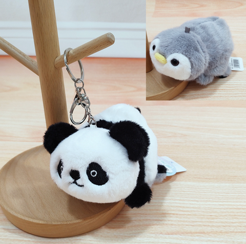 15cm Panda Flip Penguin Plush Keychain