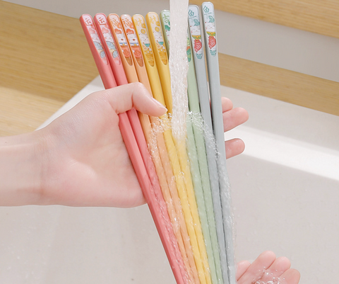 Rabbit Head Alloy Chopstick 5 Set