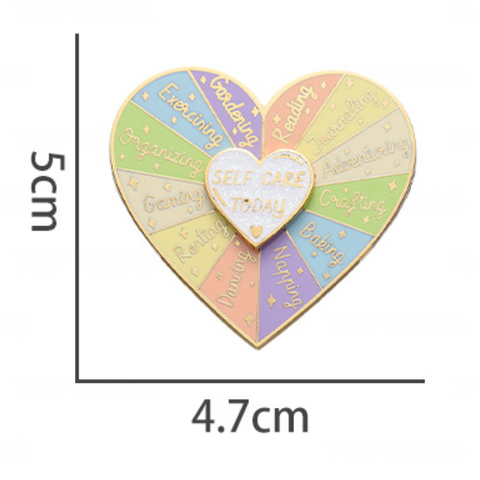 Self Care Today Pink Spin Pin