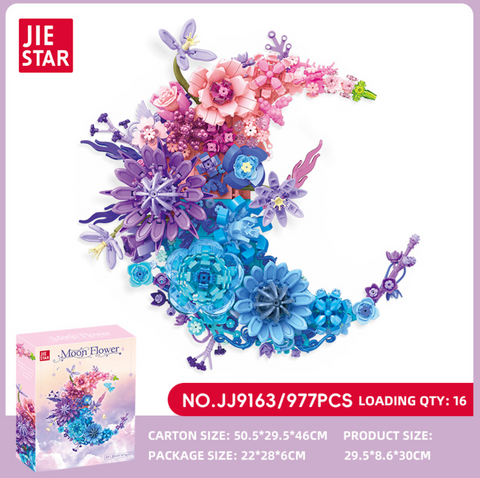 Moon Flower Pink Dream Castle Building Block