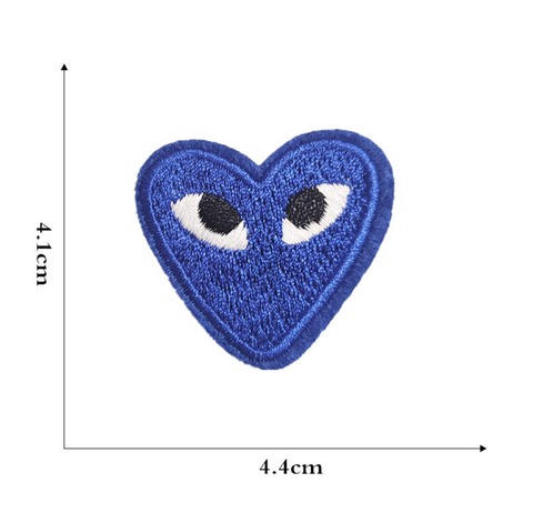 Colorful Hearts Embroidery Badge