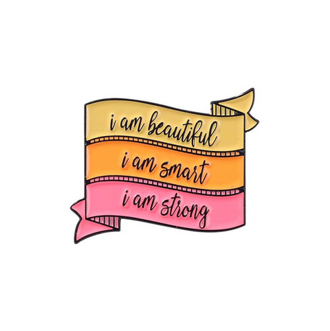 I am Beautiful Orange Pin