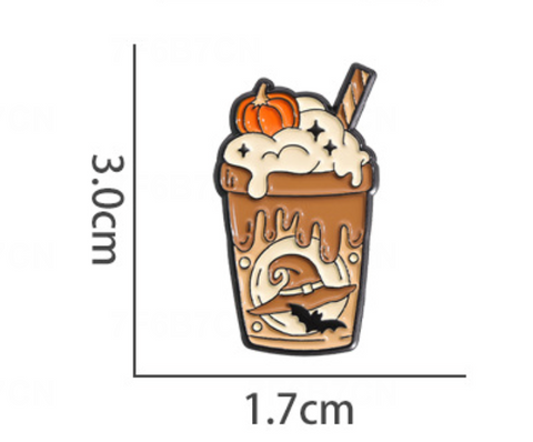 Pumpkin Witch Lattee Pin